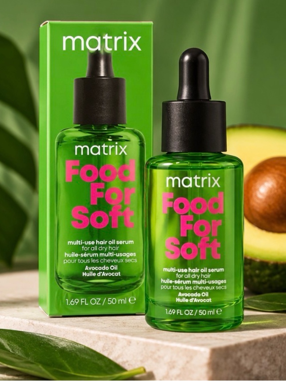 Matix Food For Soft Hair Oil Serum - Green with Pink Label